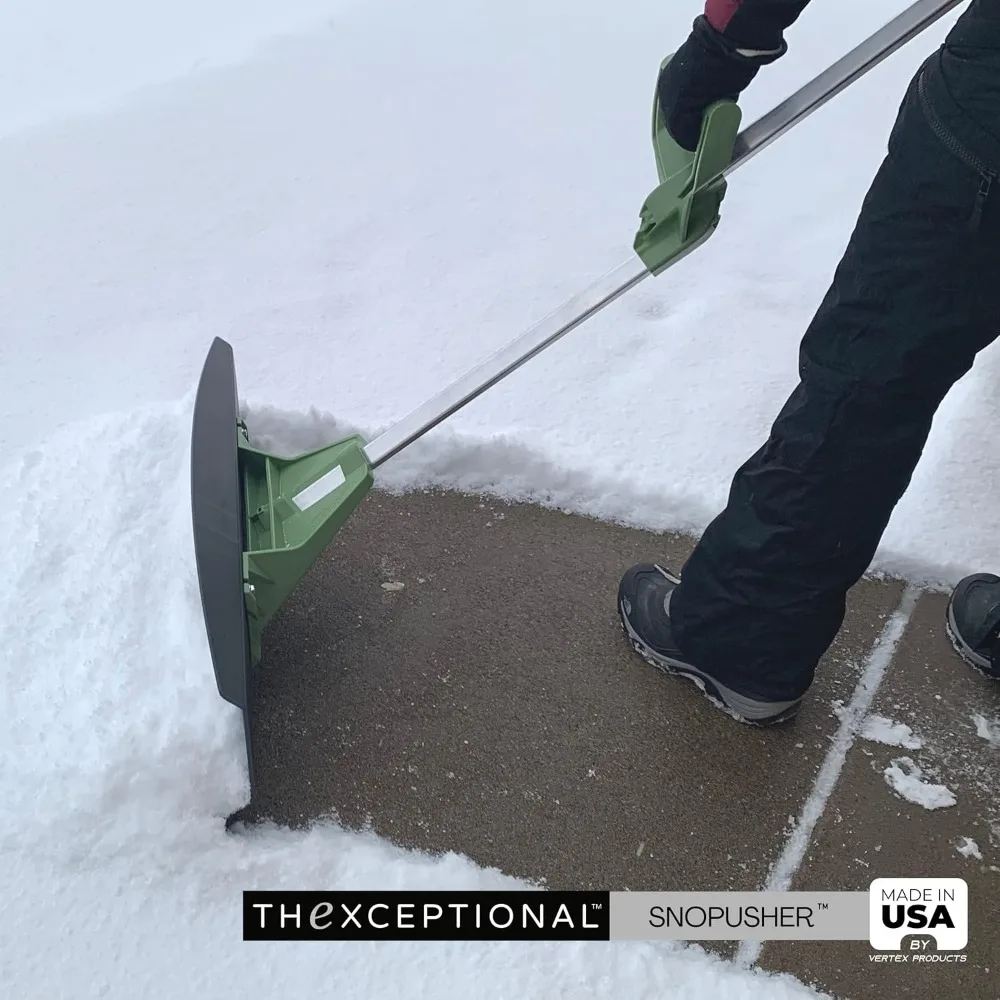 محراث الثلج الصناعي المريح مع مقابض مزدوجة - مثالي لتصفية الممرات والأرصفة