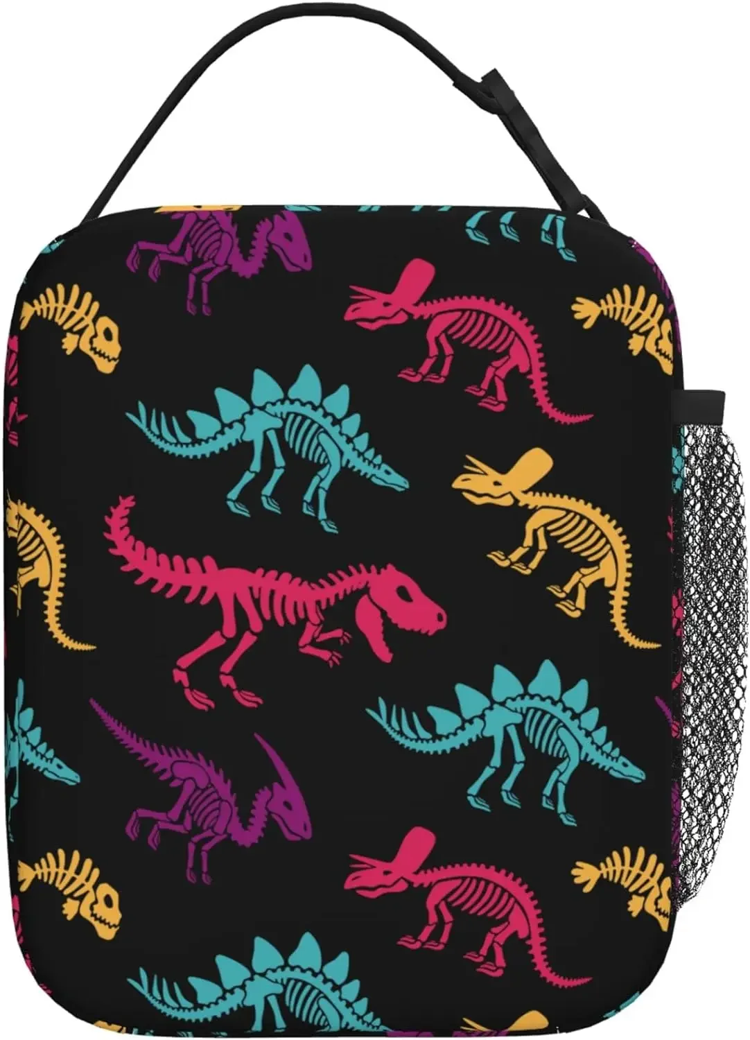 Dinosaur Skeleton Fossils Insulated Lunch Bag - Reusable  Box  Portable  Tote For Women Men And Kids