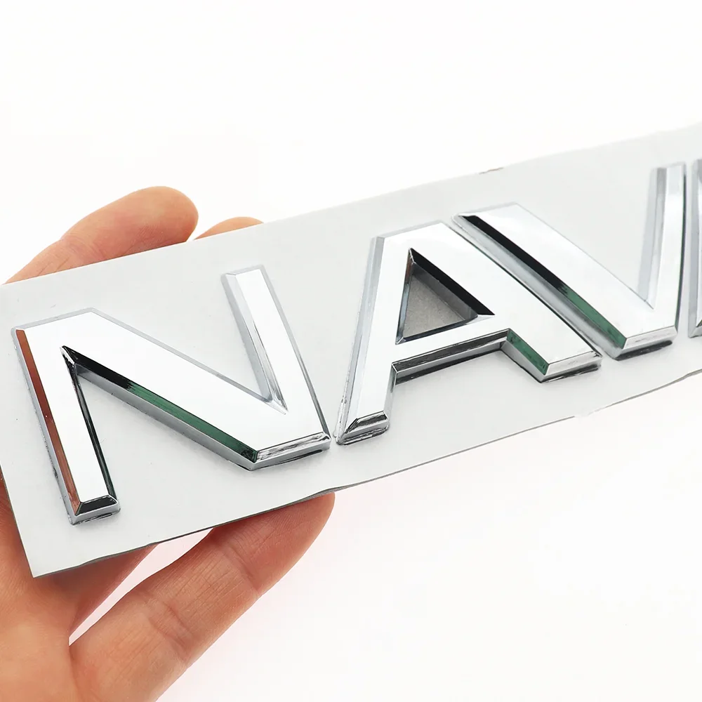 1PC 3D ABS NAVARA Car Letter Logo Sticker Tail Decoration Badge Auto Rear Trunk Emblem Styling Accessories RC