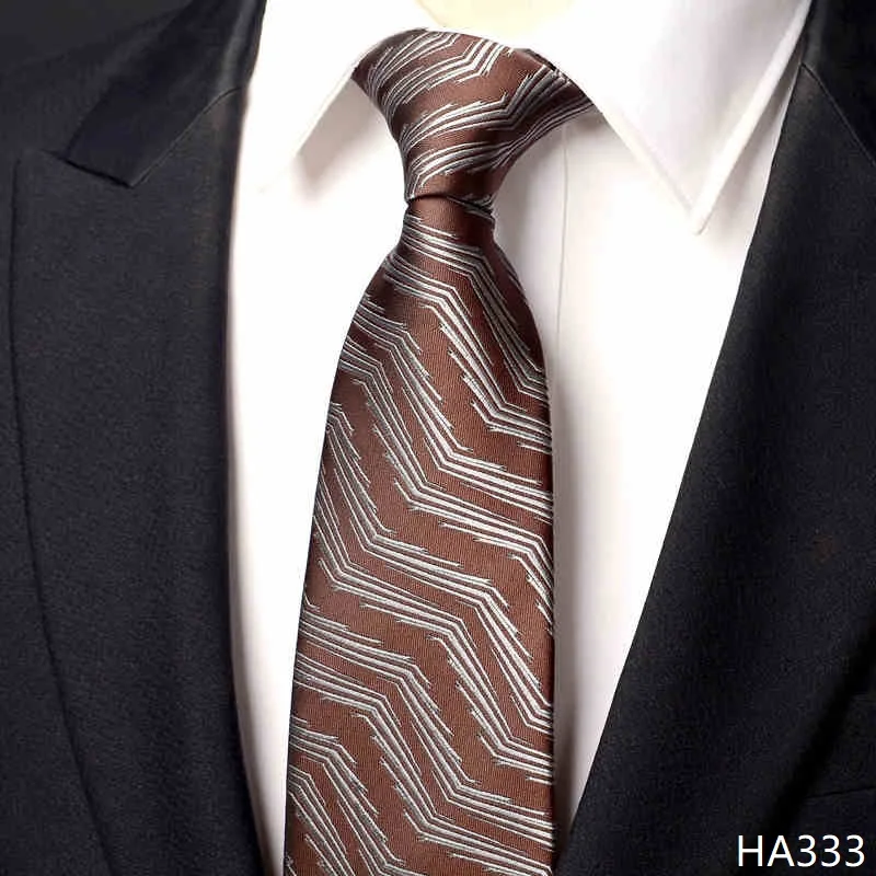 عالية الجودة رمادي براون مسنن التعادل للرجال الملابس الرسمية مأدبة الأعمال قميص اكسسوارات 8 سنتيمتر واسعة اليدوية معقود التعادل