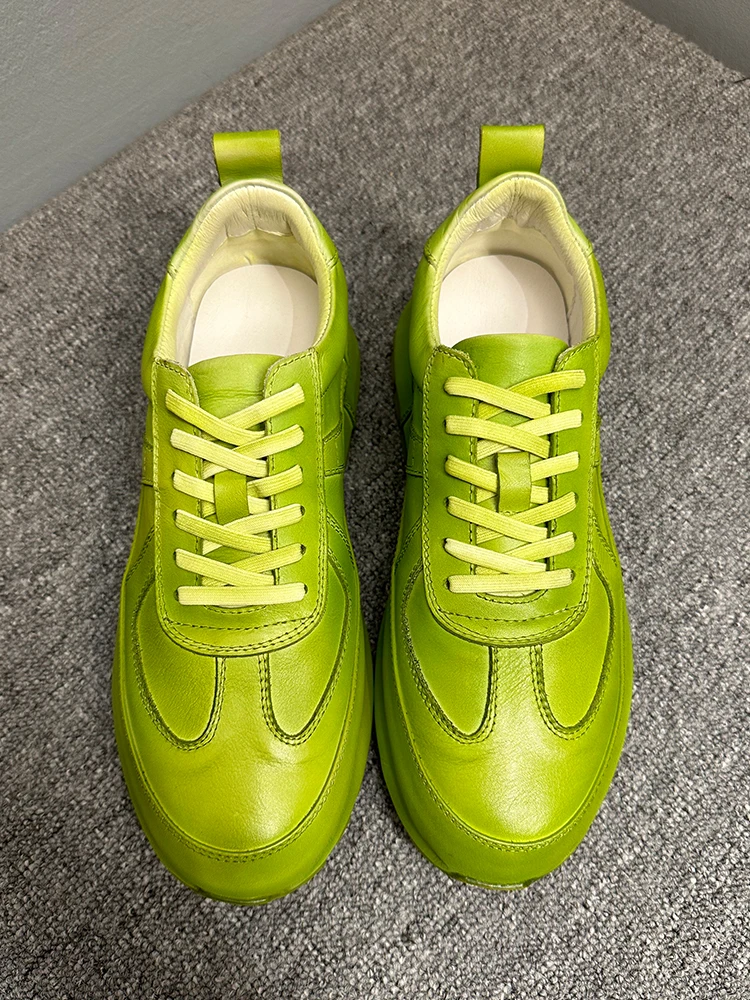 New Design Men Casual Shoes Genuine Leather Comfortable Street Trend Sneakers Youth Skateboarding Shoes Outdoor Sports Shoes