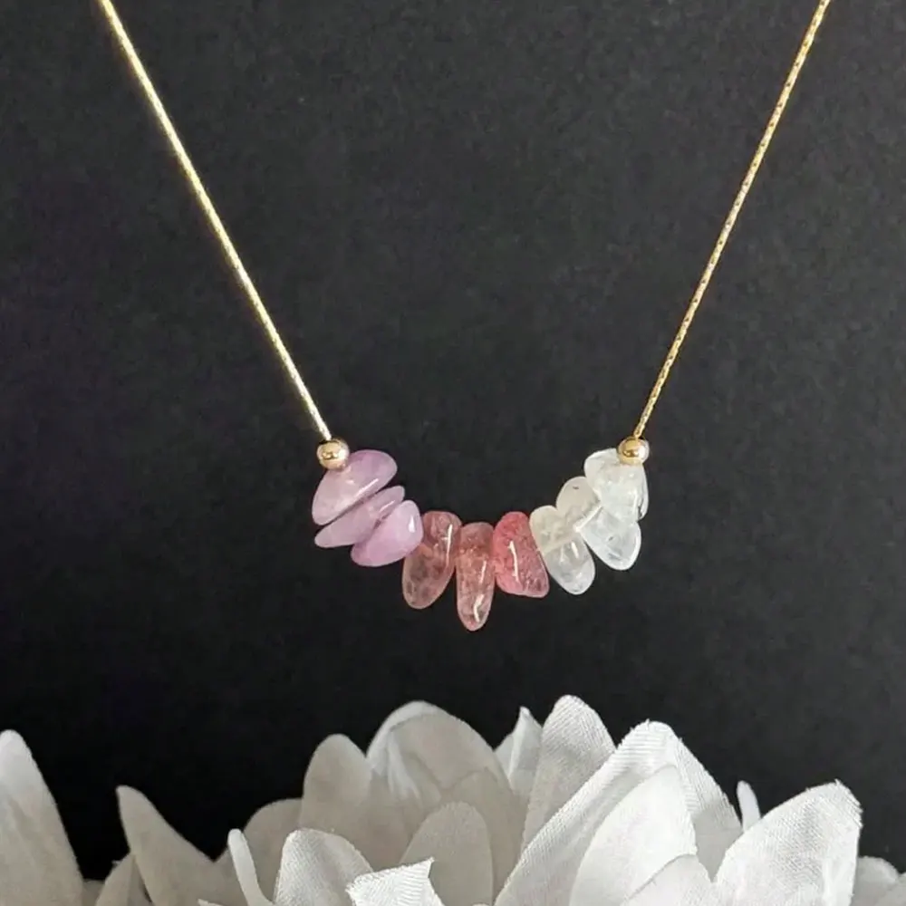 1 قطعة قلادة كريستال الطمث الطبيعي هرمون كريستال التوازن هدية