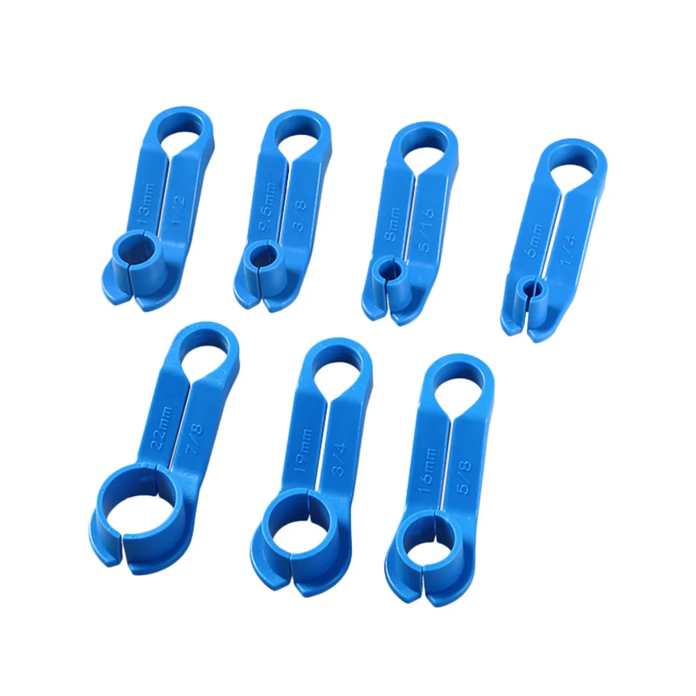 7 Pcs Refrigerant Air Conditioner Removal Cooler Line Tool Car Fuel Disconnect AC Lines Remover Blue