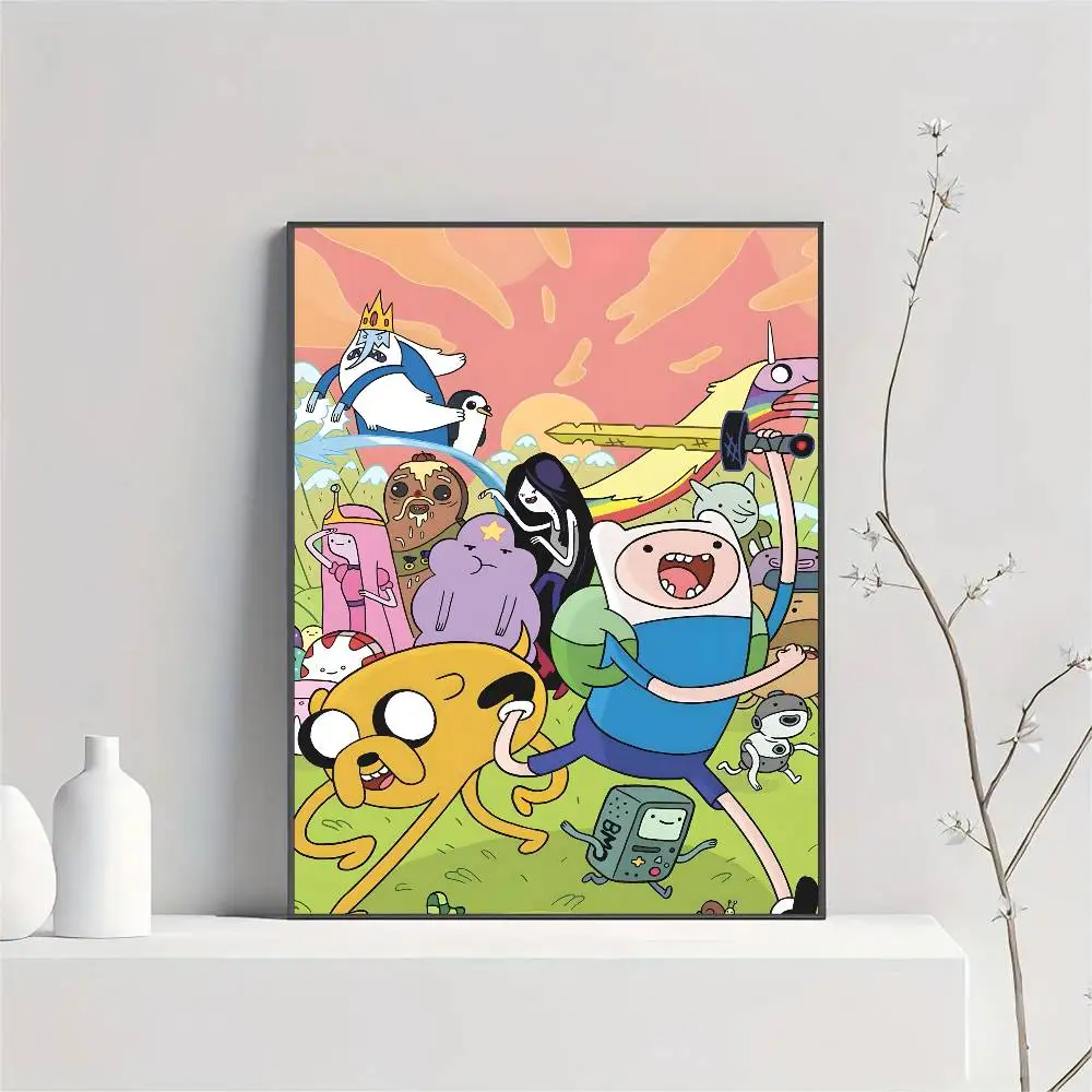 Anime-Poster, hochwertige selbstklebende Wandkunst-Dekorationen, Farbdrucke, A-Adventure Cartoon Time Sticky – Detail 6