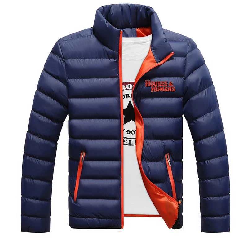 Practical Fabric Autumn Winter Warm Jacket Houses and Humans Funny Dungeons & Dragons Logo Print 2026 Men's Daily Commute Coat