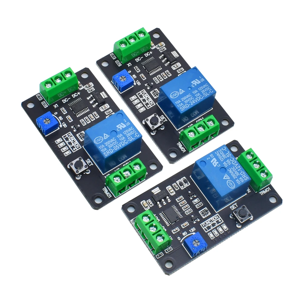 TRM01 Delay Timer Relay Multi-functional Delay Time Relay Self-locking Relay Delay Trigger Delay Relay DC 5V/12V/24V(Optional)
