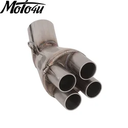 MOTO4U 30 Degree  Cafe Racer Exhaust Adapter Muffler Kit Upgrade 4 in 1 Collector For BMW K75 K100 K1100