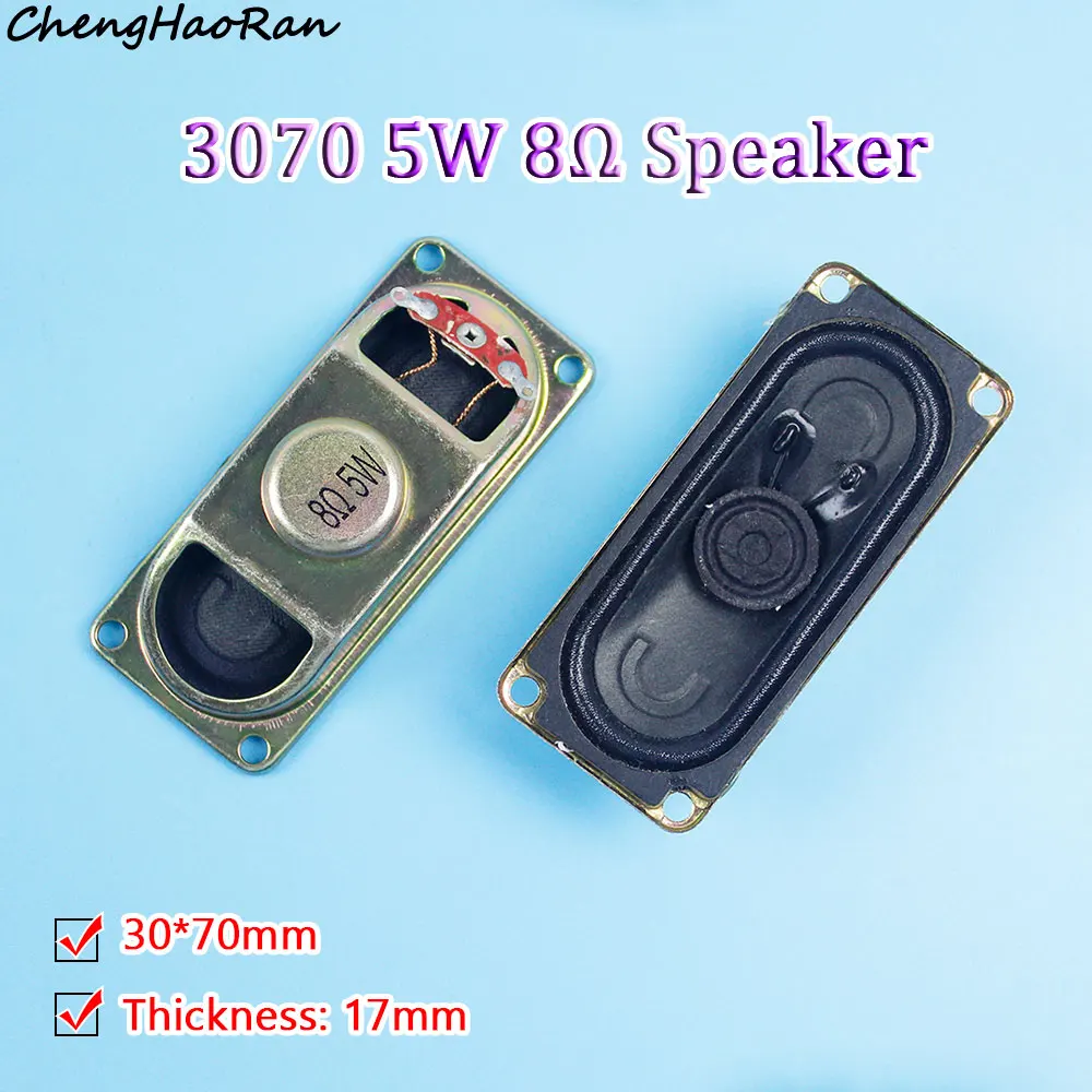 1 шт. электронный динамик 5 Вт 8R звуковой динамик ЖК-монитор/ТВ 3070 громкие динамики 8 Ом 5 Вт 30*70 мм толщина 17 мм громкоговоритель