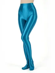 Sexy Frauen hohe Taille sexy enge Seide glänzende Bleistift Hose Öl glänzend Süßigkeiten Farbe glatte Hosen sexy erotische Dessous Yoga Leggings