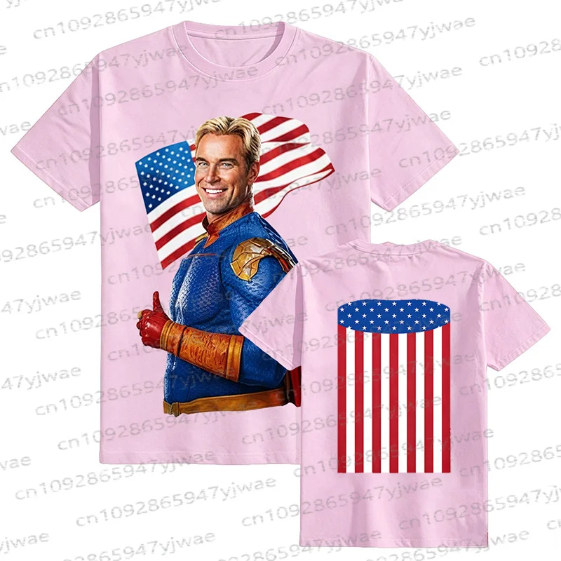 American TV The Boys Homelander Grafik-Baumwoll-T-Shirt, Sommer-Streetwear, Y2k, kurzärmelig, modisch, lässig, Vintage, Eltern-Kind-T-Shirt – Detail 9