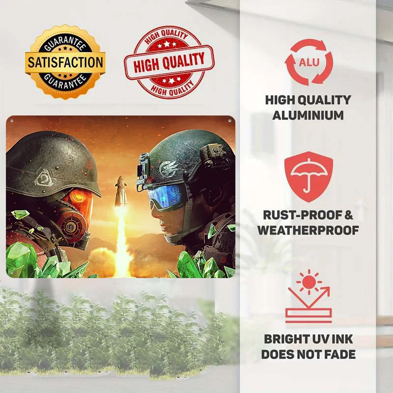 Command and Conquer Poster Retro 3D Printed Metal Signs Customized Wall Hanging Gift for Luxury Decoration Home Decorations Room