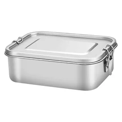 1200ML Stainless Steel Lunch Box Metal Leak Proof Lightweight Bento Container for Sandwich Snack Salad Dishwasher Safe