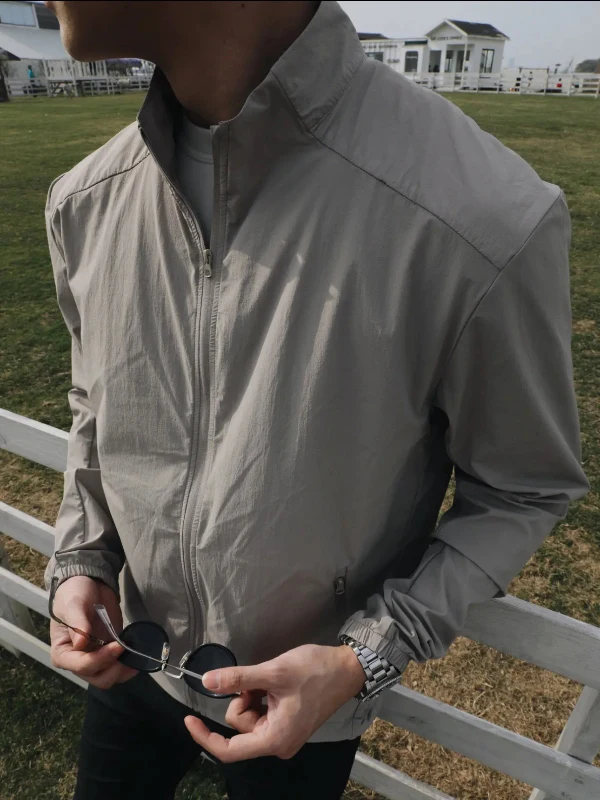 

American Sle Stand Collar Lightweight Men's Summer Sun Protection Jaet Climbing Clothes Qui Dry Cycling Sunscreen Outer...