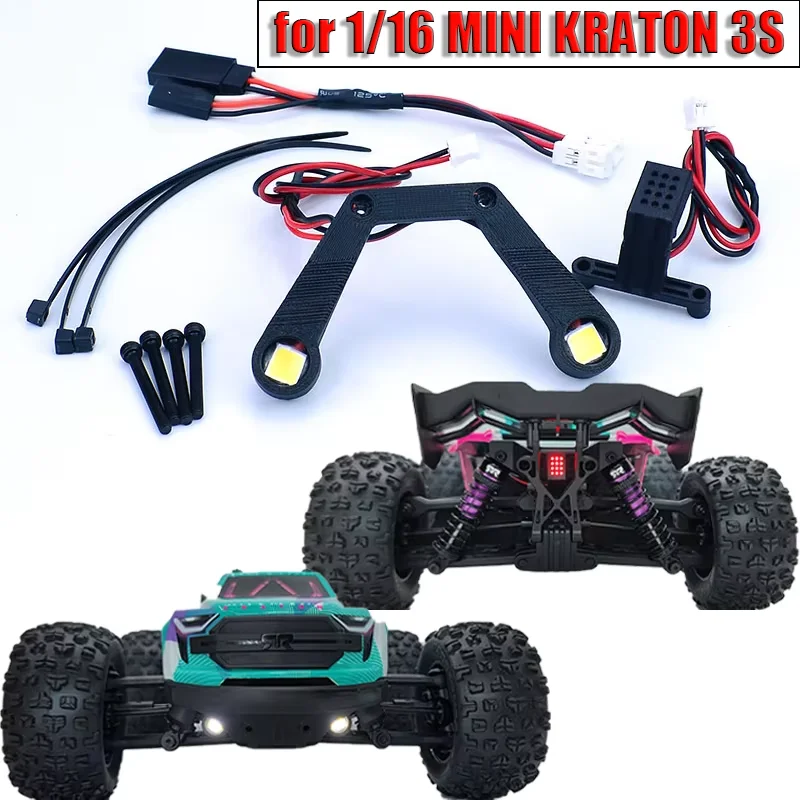 RC Simulation LED Front and Rear Lighting System for 1/16 ARRMA MINI KRATON 3S Monster Truck Car