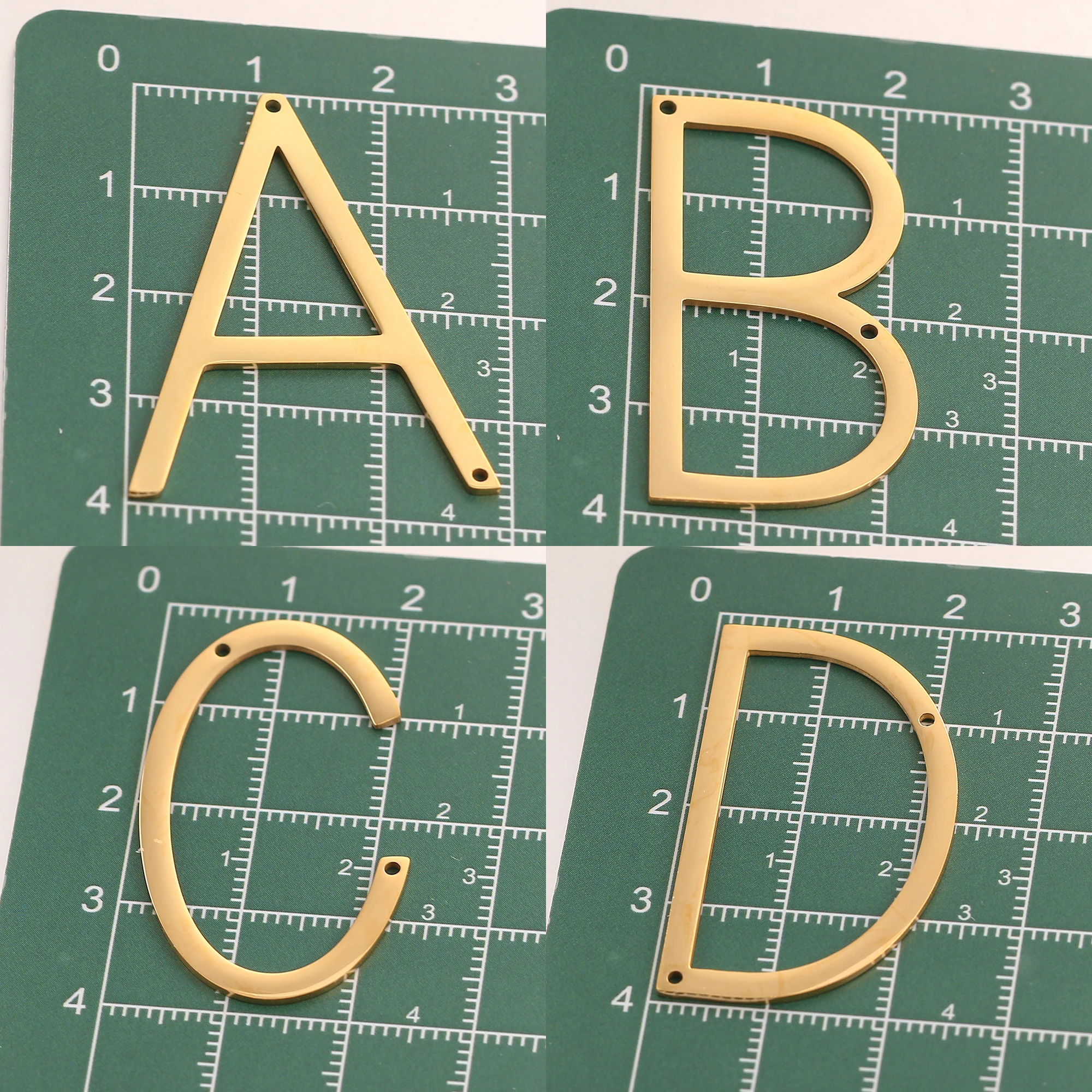 Big Alphabet Charms DIY Necklace Jewelry Making Stainless Steel 18K Gold Color PVD Plated Fadeless A-Z English Letters Handmade