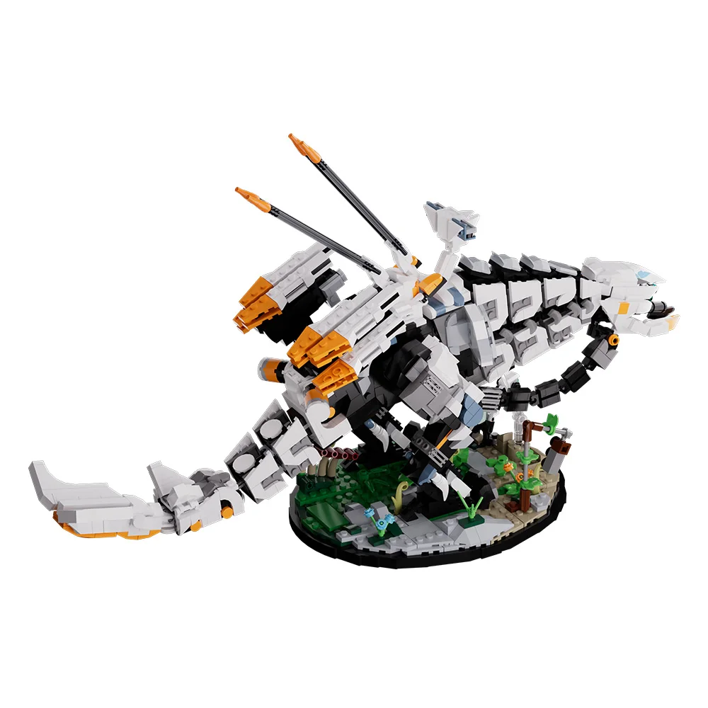 

1869PCS MOC Horizon Zero Thunderjaw Building Blocks Set Creative Game Mechanical Monster Action Figure Model DIY Toys Kid Gift