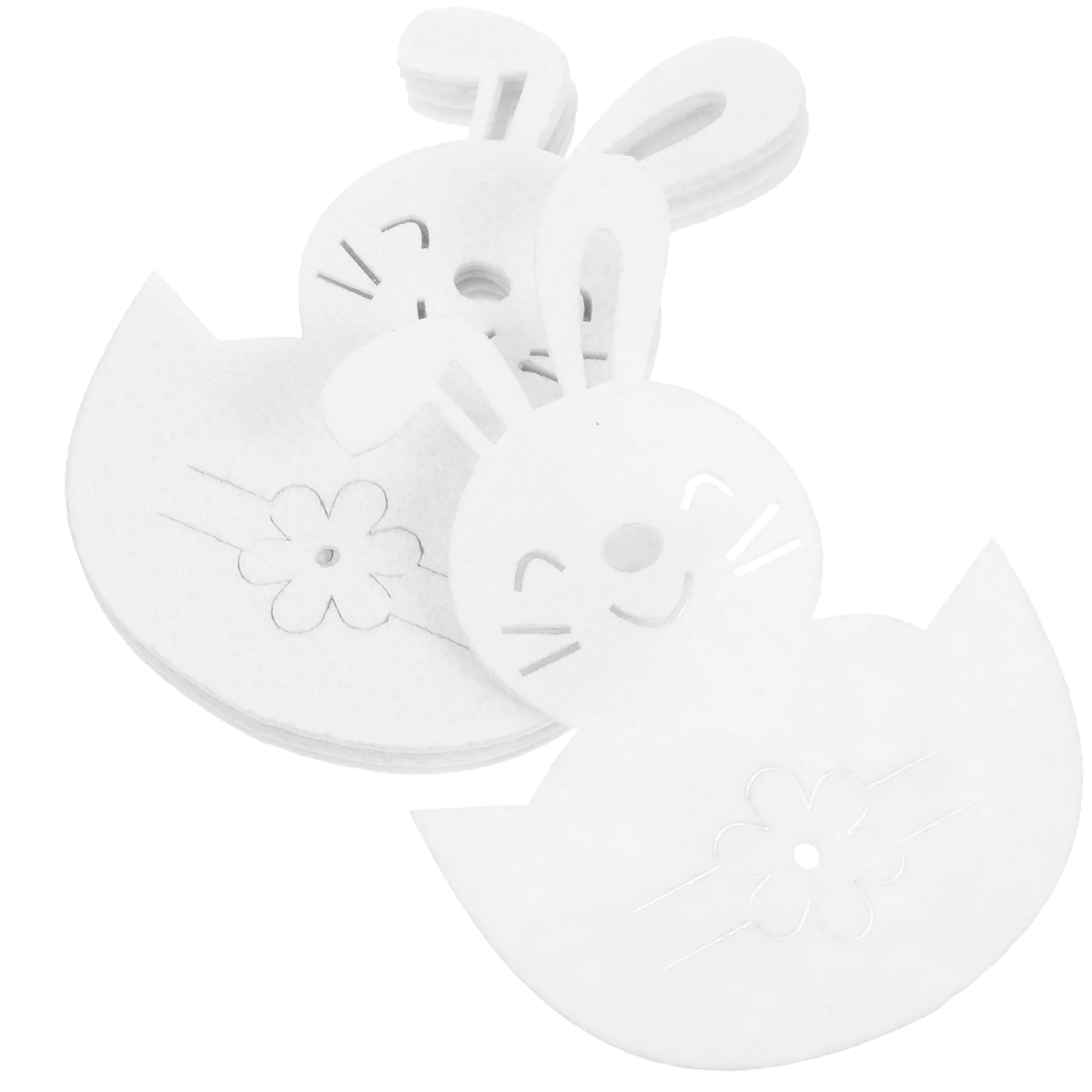 

8 Pcs Set Fork Bag Non-woven Easter Easter Silverware Bunny-Shaped Banquet Tableware Storage