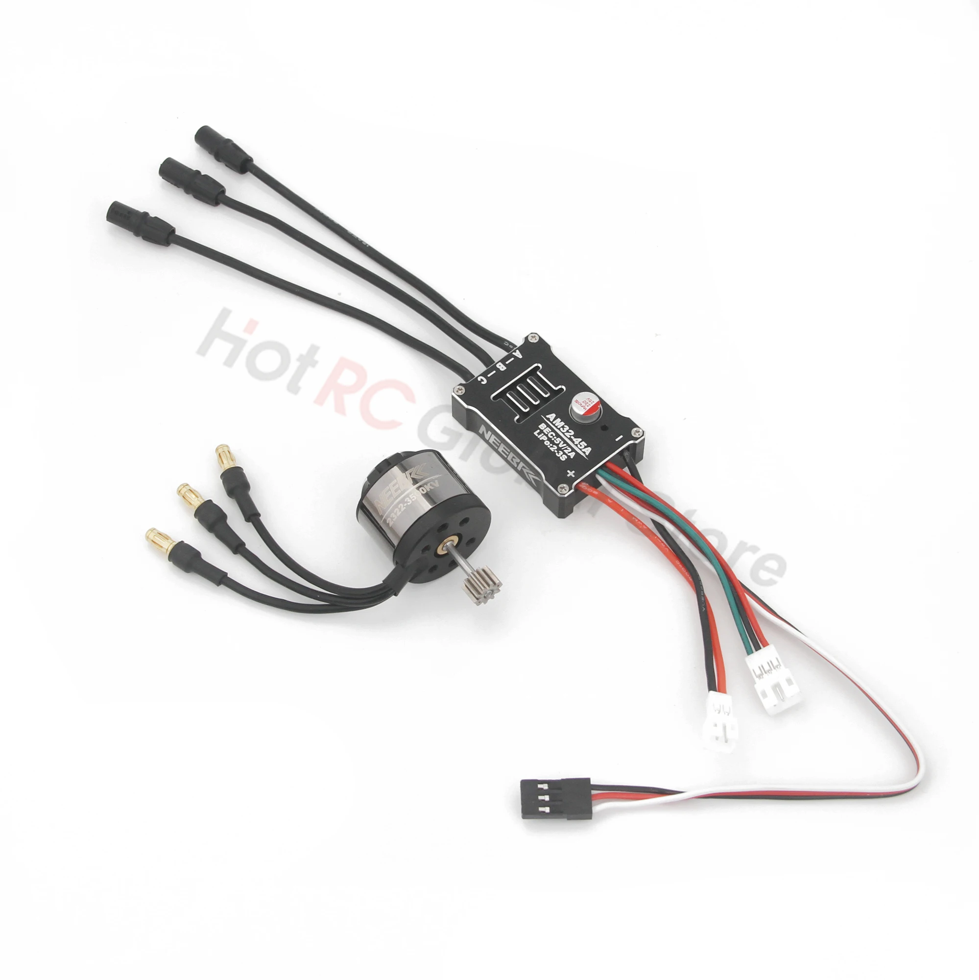 2322 2600kv 3500kv motor sem escova am32 45a metal esc plugue original para 1/12 rc carro rastreador mn300 tanque 300 kit de energia atualização