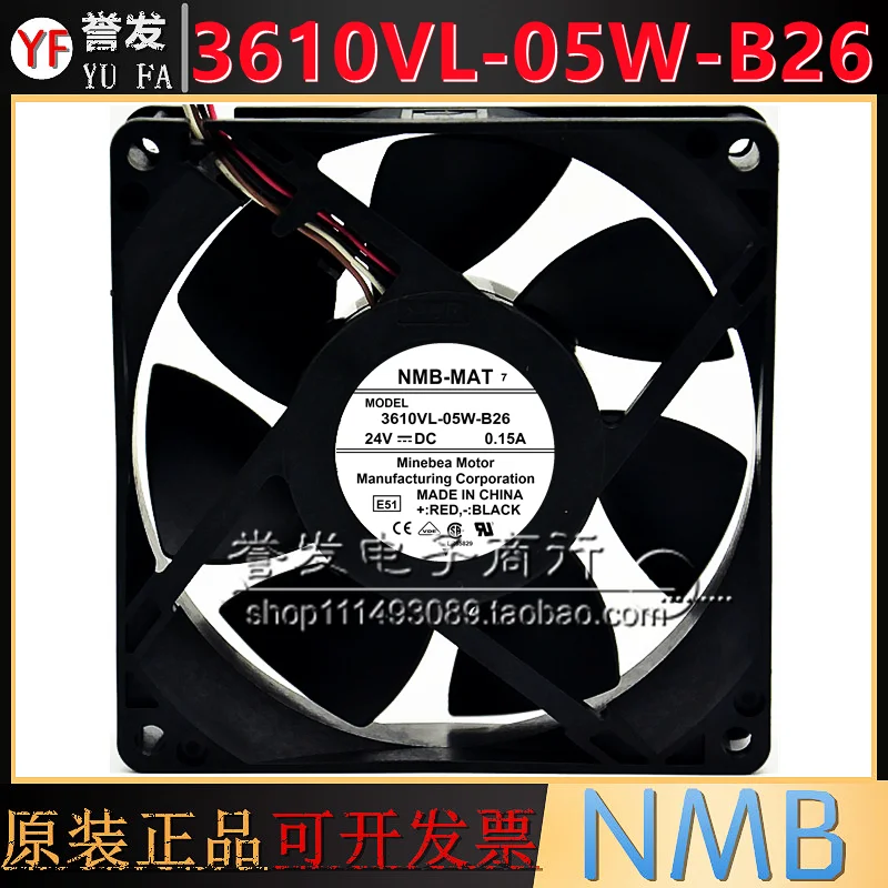 НОВЫЙ ОРИГИНАЛ 3610VL-05W-B26 24 В 0,15 А 9225 92x92x25 мм ОХЛАЖДАЮЩИЙ ВЕНТИЛЯТОР РАДИАТОР