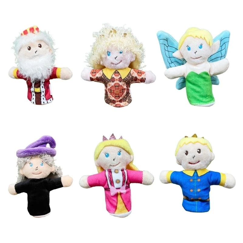 Công chúa dễ thương Con rối ngón tay sang trọng có thể chuyển Hàm Tương tác nhập vai Đồ chơi mềm 15UB