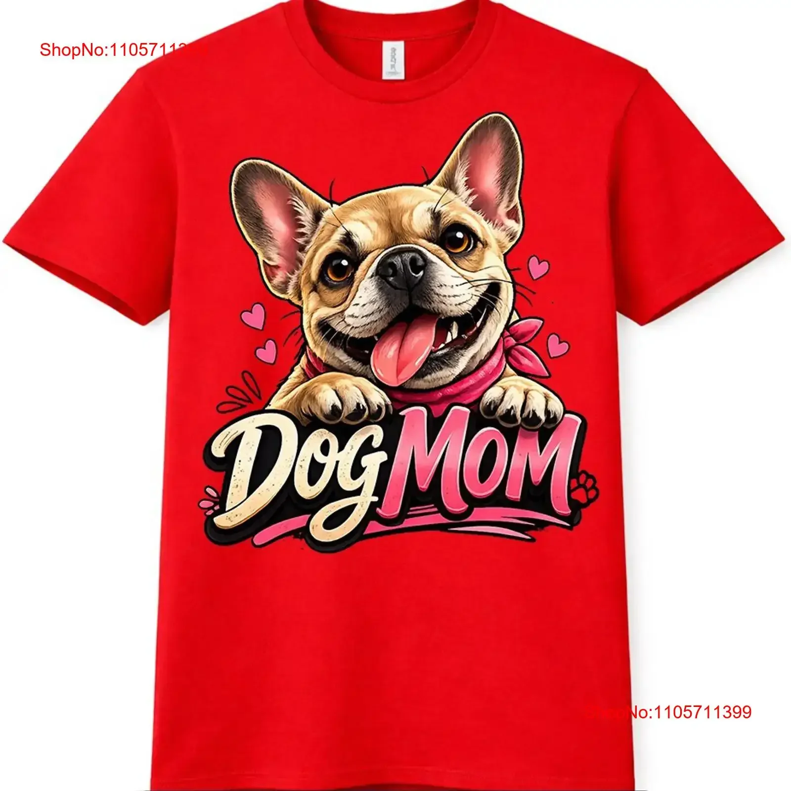 Dog Mom T Shirt French Bulldog Funny Frenchie Lover Birthday long or short sleeves vintage Washed Versatile Breathable Soft