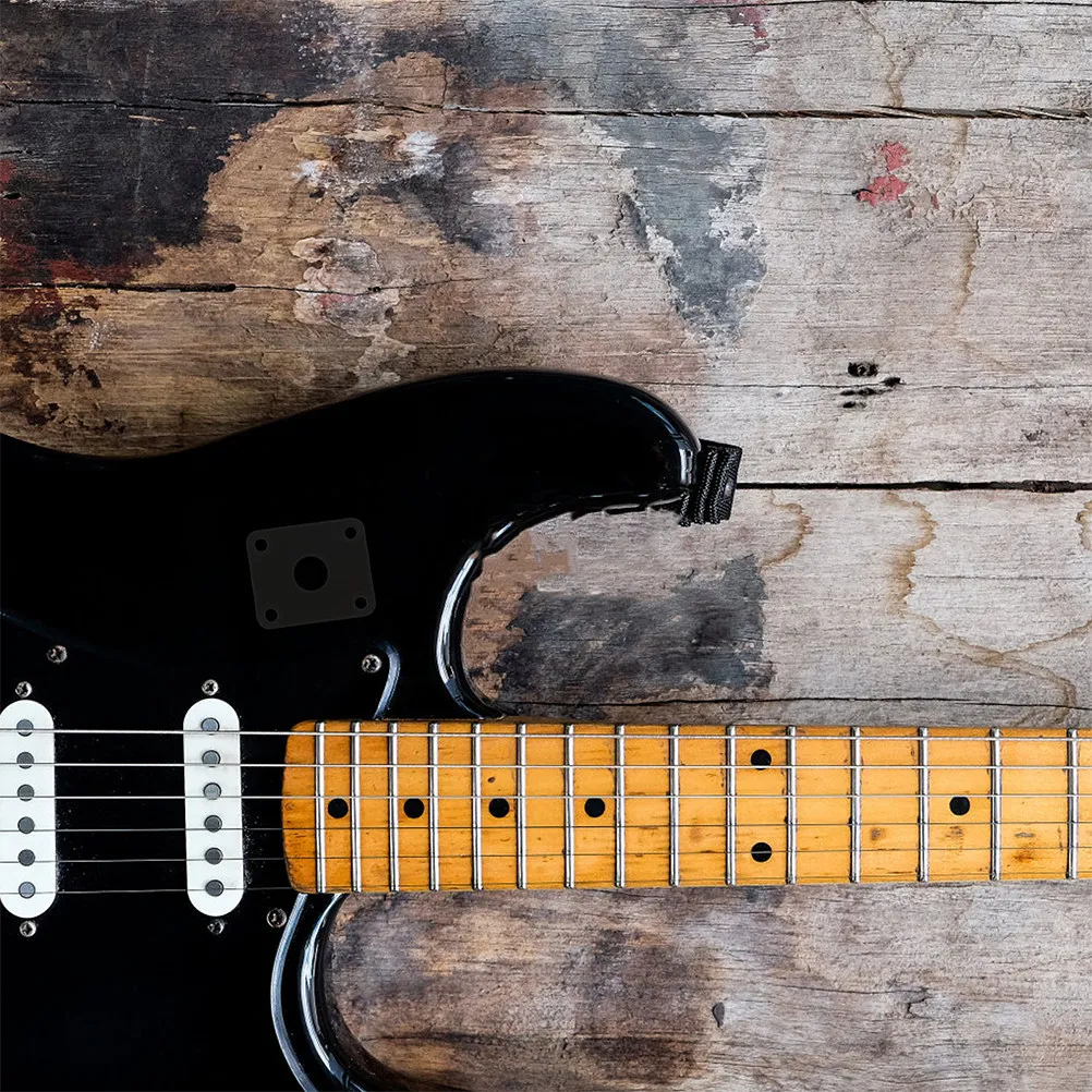 

2Pcs Electric Guitar Jack Plate Cover Rectangular Input Socket Protection for Bass Waterproof Plastic Hardware Replacement Parts