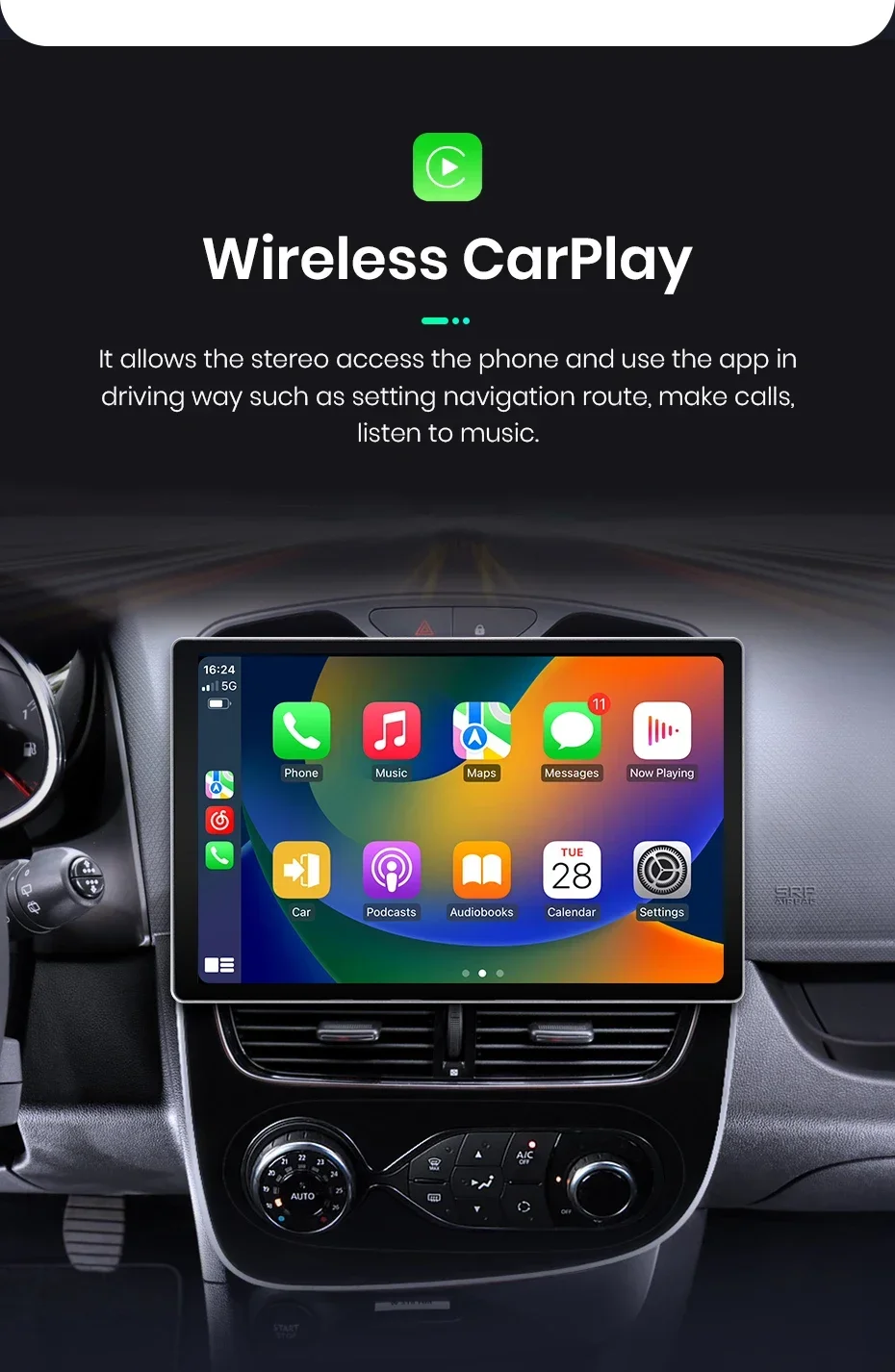2K QLED Bildschirm Auto Radio Für Renault Clio 4 ZOE 2012-2019 Drahtlose CarPlay Android Auto Multimedia autoradi – Detail 17