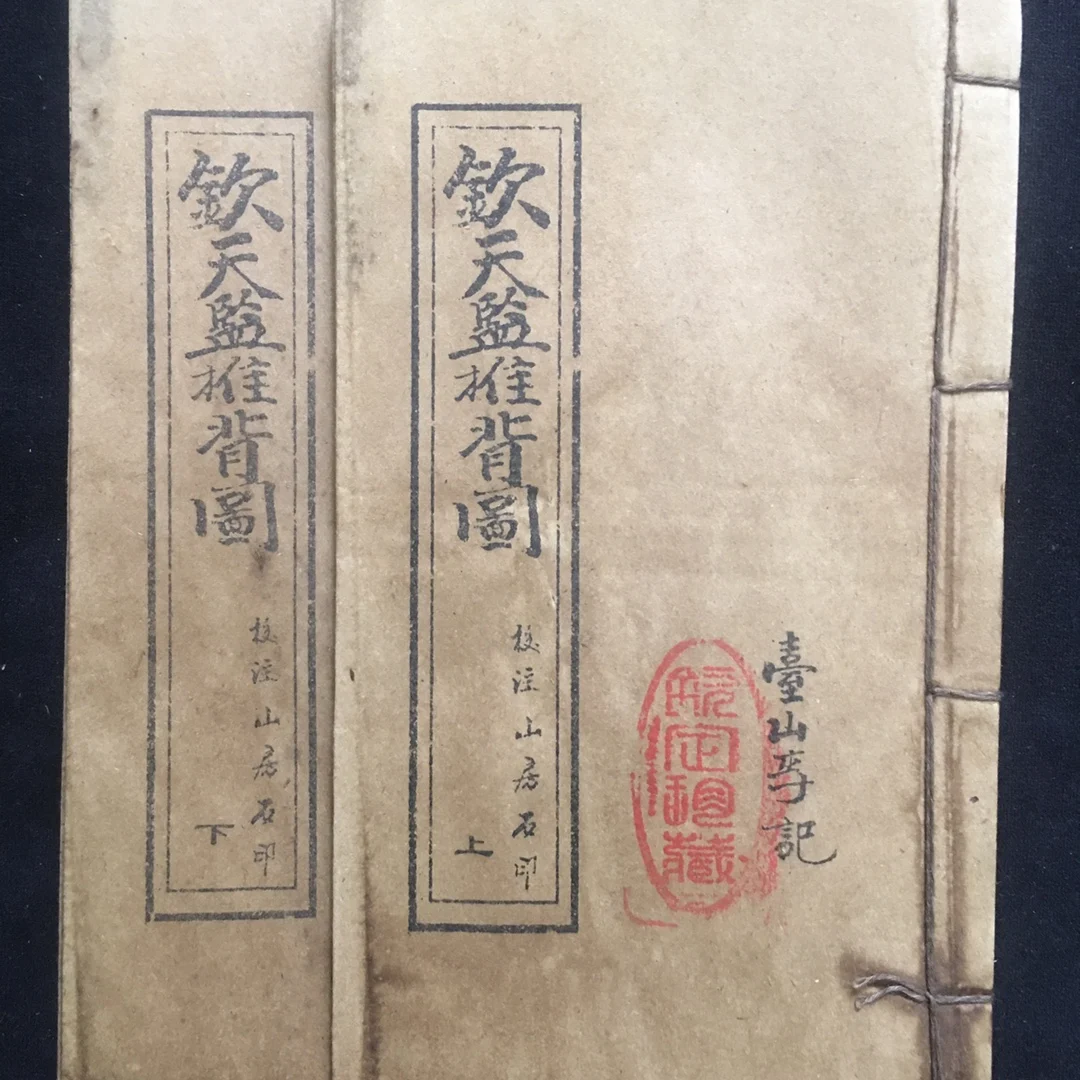 Chinese Old Culture wisdom Book Qin Tian Jian Tui Bei Tu 2 Books