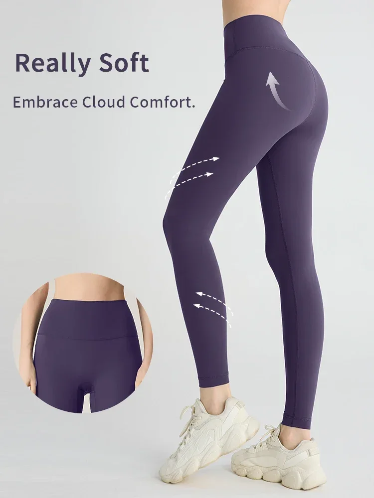 

Naked feeling Yoga Leggings Women High Waisted Hip Lifting Fitness Leggings Running Cycling Pants Breathable Sports Leggings