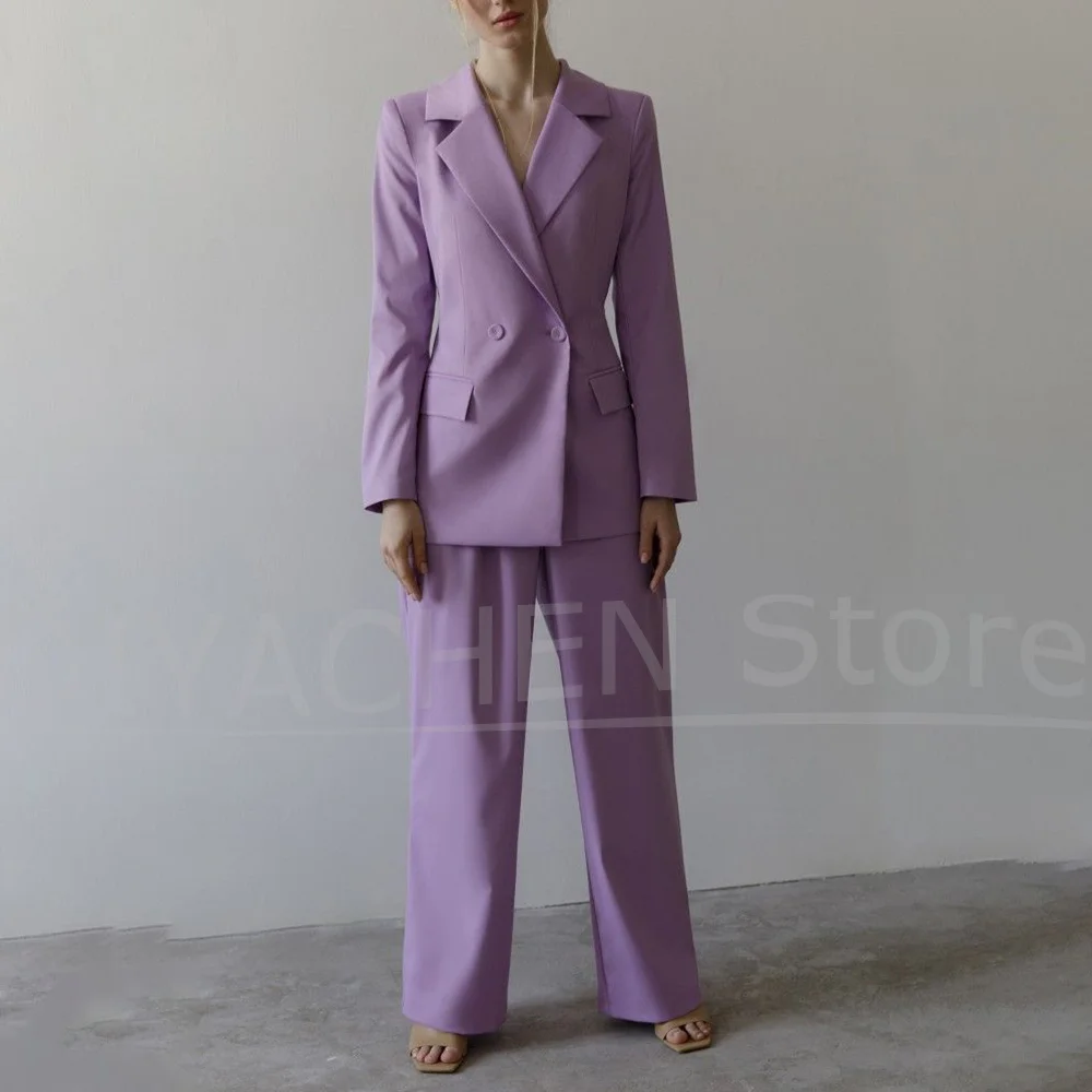 Elegante broeksets Chique blazer met notch-revers en broek Basics Formeel Kantoor Dame Dagelijks Casual Slanke damespakken Tweedelig