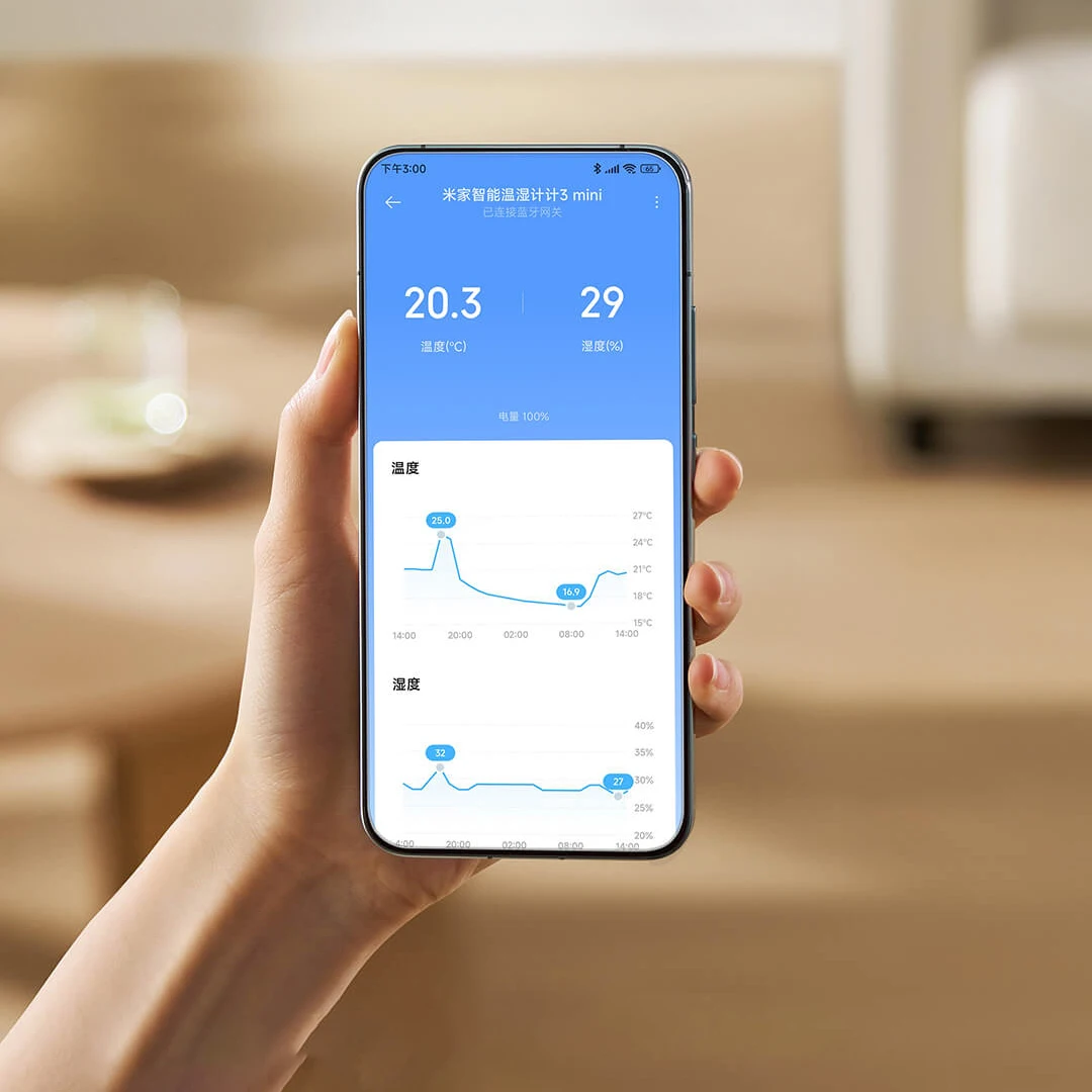 Xiaomi Mijia Smart Temperature Humidity Meter 3 Mini 2.1'' LCD Digital Display High Precision Sensor Monitoring Work Mi Home APP
