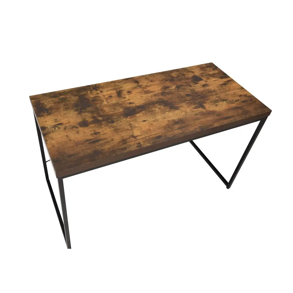 Weathered Oak Writing Desk with Metal Legs, Multi-Purpose Table, Dressing Table Gaming Table Small Dining Table for Home Office