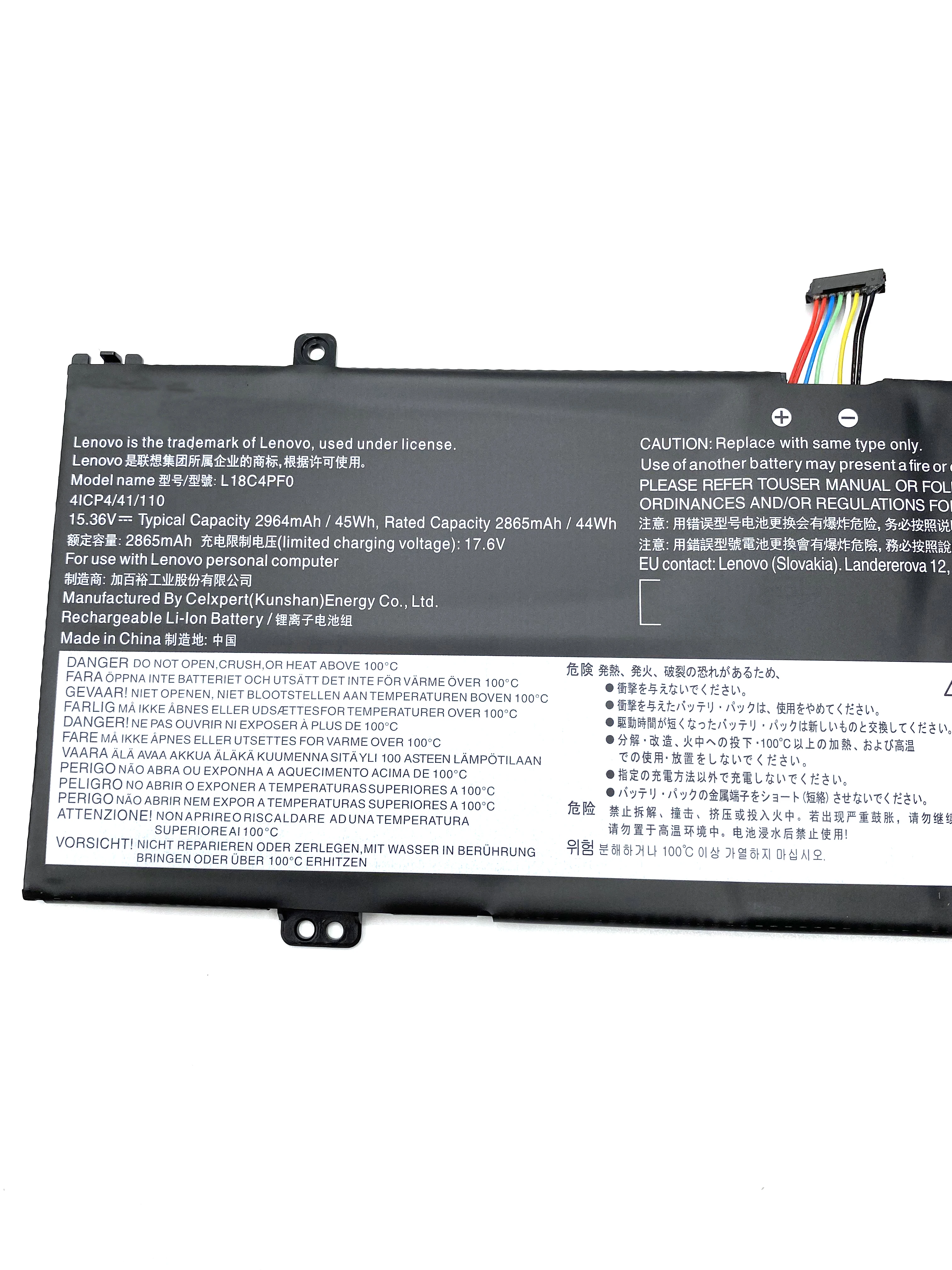 

L18C4PF0 Аккумулятор для ноутбука Lenovo ThinkBook 13S-IML 14S-IML 13S-IWL 14S-IWL Series 20RR 20RS 20R9 20RM L18M4PF0 L18D4PF0