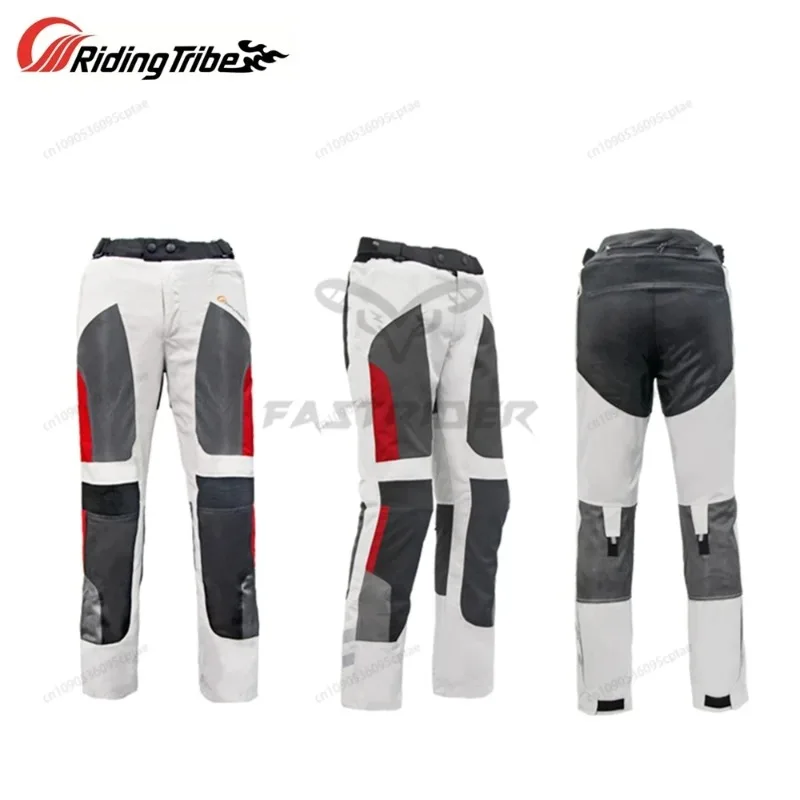 Motorcycle Pants Summer Style Breathable Professional Motocross Rally Motorbike Riding Protective Trousers with Kneepads HP-12