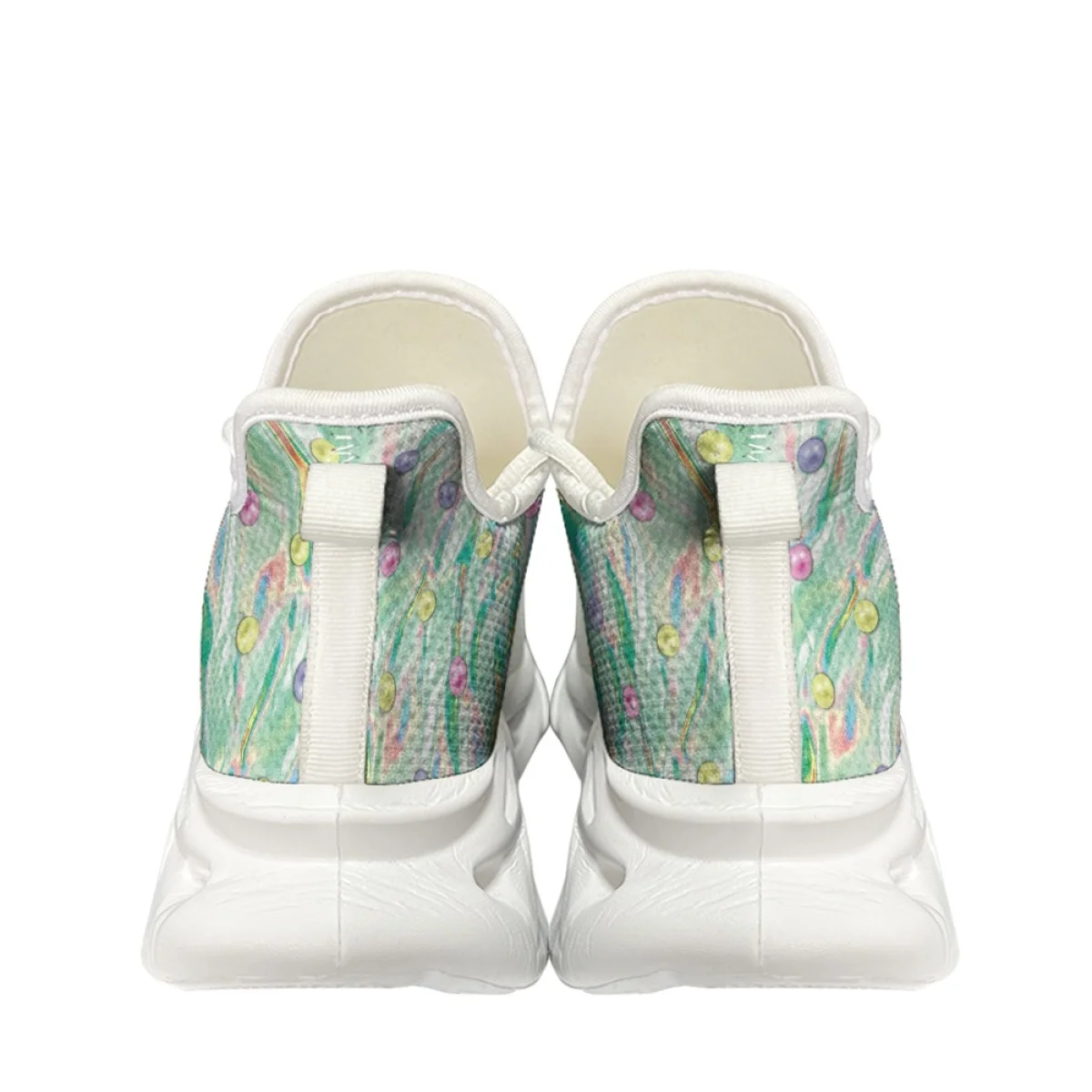 Gradient Green Dragonfly Pattern Women Male Autumn Winter Sneakers Non-slip Durable Round Toe Casual Shoes Dirt Resistant Flats