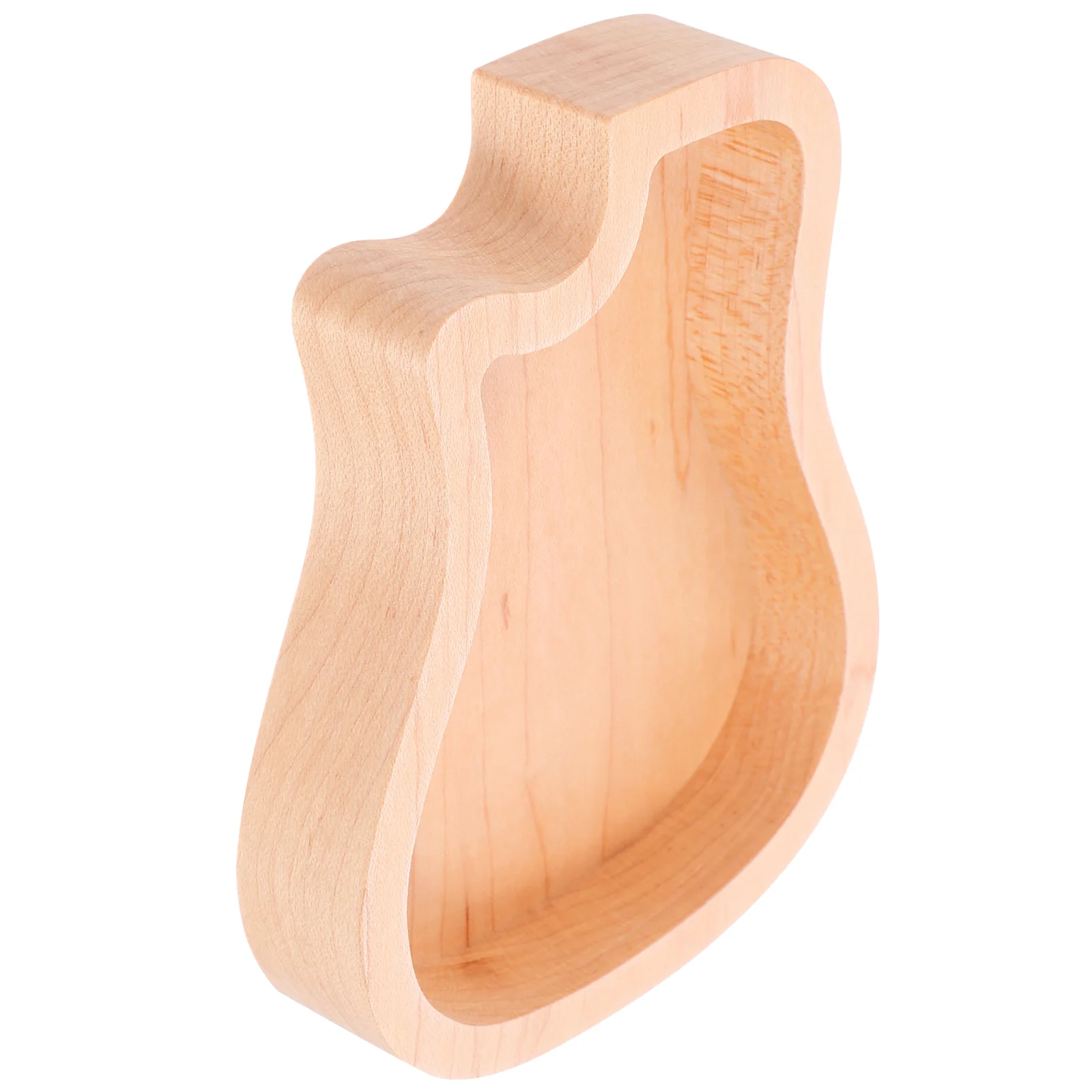 

Guitar-shaped Guitar Plectrum Box Maplewood Guitar Pick Storage Case for Standard Pick Jazz Pick (Light Brown)