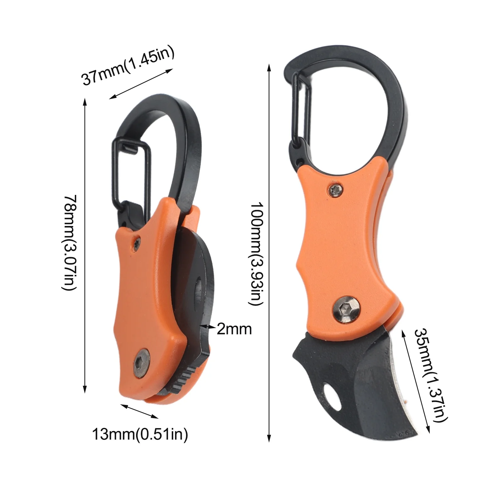 1 Stück kleine Taschen-Karabinerbox für Mini-EDC-Gadgets, Schlüsselanhänger, zusammenklappbares Outdoor-Zubehör – Detail 37