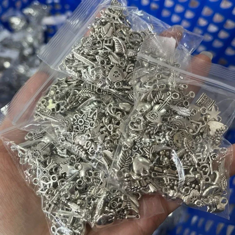 100/200pcs Silver Tibetan Mixed Pendant Animals Charms Beads for Jewelry Making Bracelet Earrings Necklace DIY Craft Art Charms