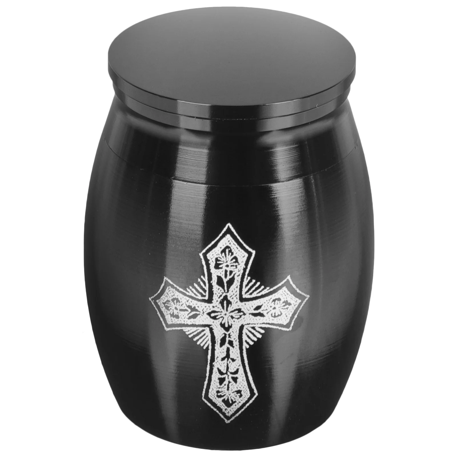 Jewlery Cross Urn Decorative Urns for Ashes Holders Human Decorate Small Black Memorial