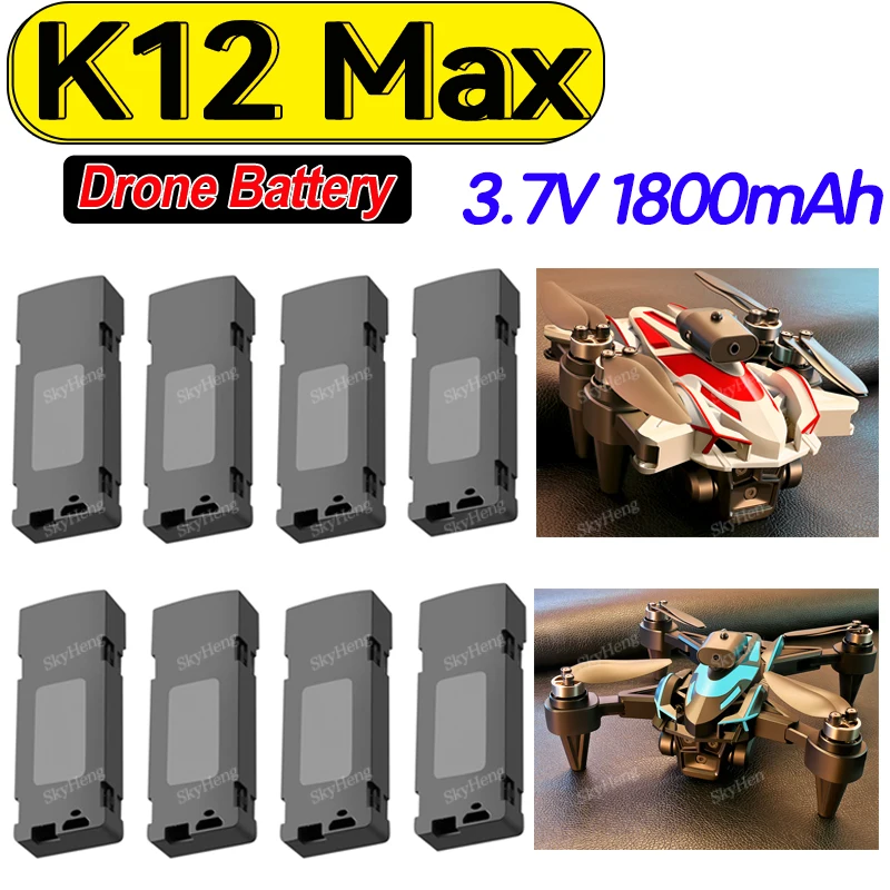 New K12 Max Screen Controlled Drone Battery 3.7V 1800mAh Battery For K12Max 4K HD Camera Dron Accessories Parts