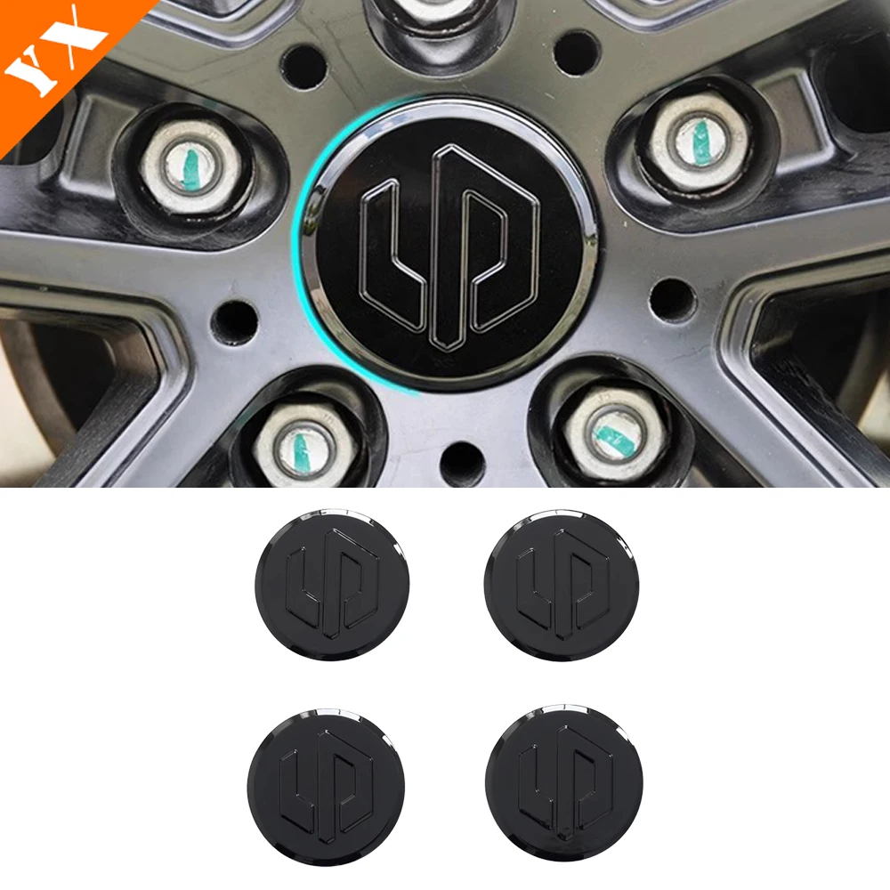 

2024 2025 2026 For Leapmotor T03 accessories Bright BlackCar Wheel Hub Cover, Wheel Hub Label, Wheel Hub Replacement 4pcs