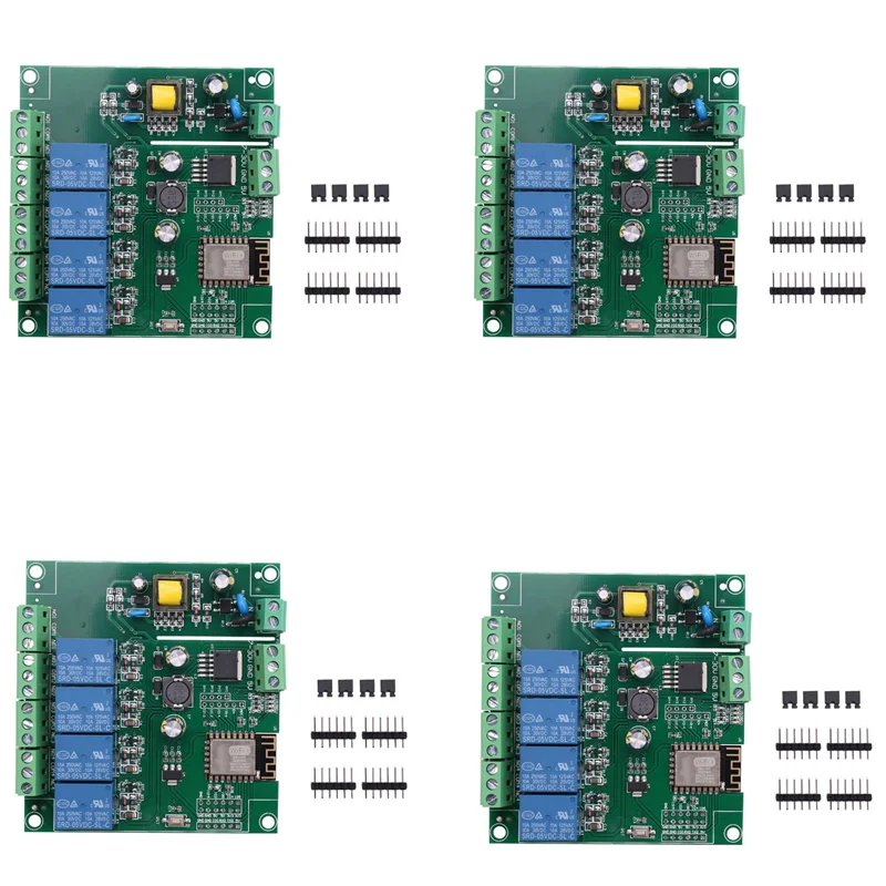

4X ESP8266 ESP-12F WIFI Relay Module 4Channel AC90-250V/DC7-30V/5V Delay Relay Switch For ARDUINO-B61B
