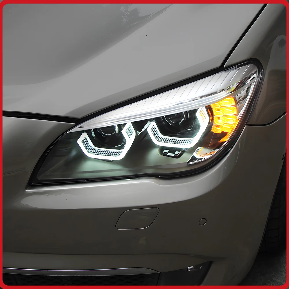 For BMW 7 Series F01 F02 2009-2014 Headlights Assembly Upgrade LED Lens Accessories Flashing Turn Signal Light Plug and Play