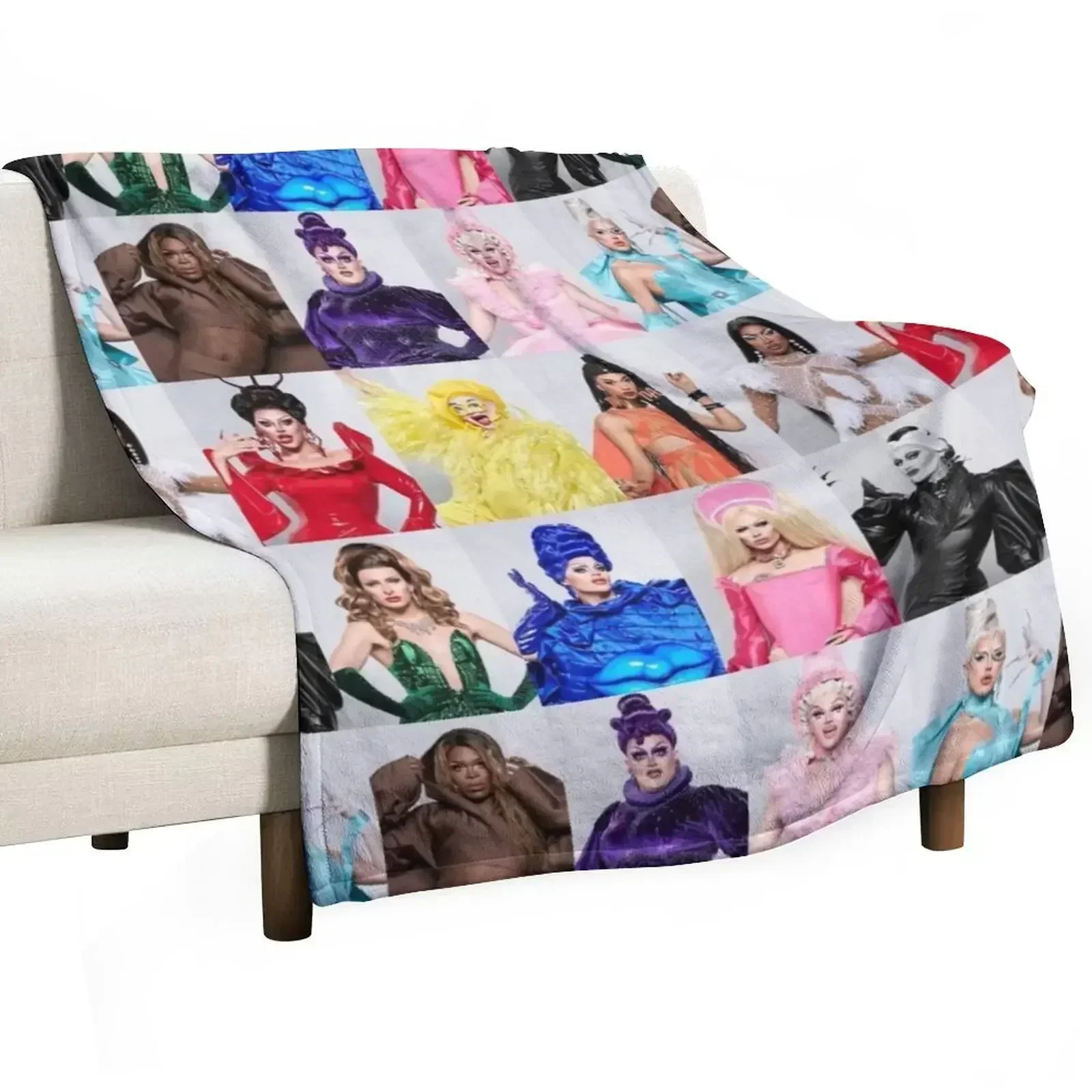 RuPaul’s Drag Race UK season two Throw Blanket Custom Multi-Purpose Bed covers Nap For Sofa Thin Personalized Gift Blankets