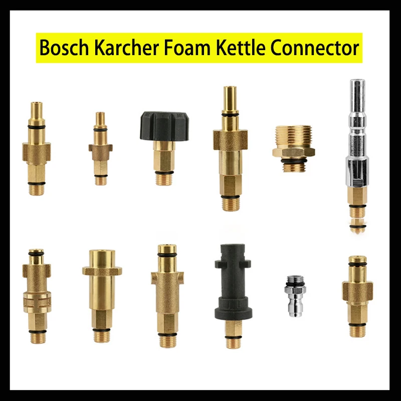 High Pressure Washer Soap Foame Nozzle Adaptor Foam Gun Generator Lance Bayonet Male Connector For Karcher Bosche