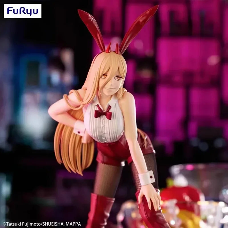 W magazynie FuRyu Original Bicute Bunnies Chainsaw Man Power Rabbit Girl Figurka akcji Anime Model Kolekcjonerskie zabawki dla chłopców 25Cm