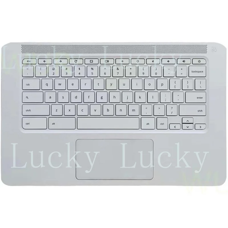 

Клавиатура и подставка для рук (US-стандарт) для HP Chromebook 14-CA000 с тачпадом, без подсветки, белая