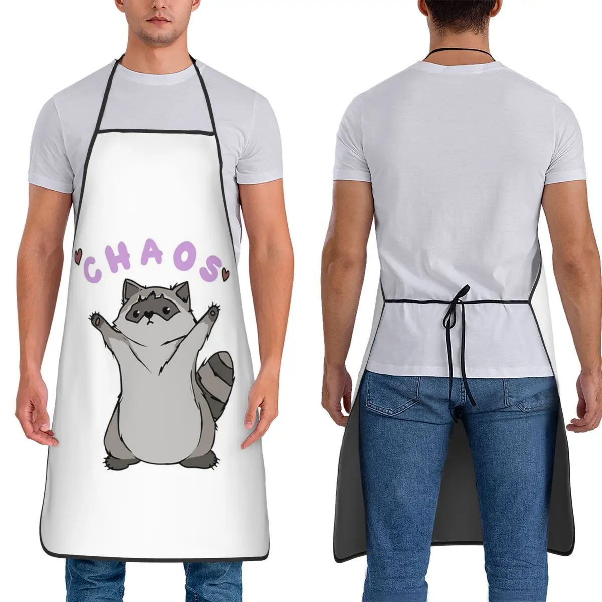 

Фартук с изображением енота и хаоса, шеф-повара, кулинария, кухня, нагрудник без рукавов, кухонный сарафан для уборки для женщин и мужчин, садоводство
