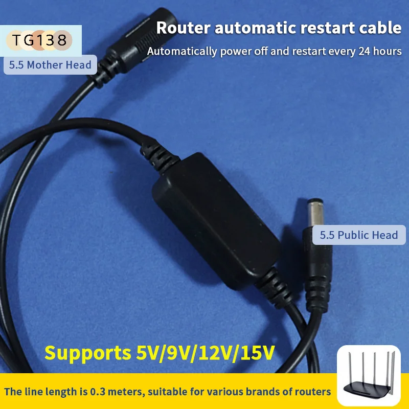 【24H Automatic Power Off Reset DC 5V-15V Rout-er Rebooter WiFi Reset Router Timing Restart Module Timing】