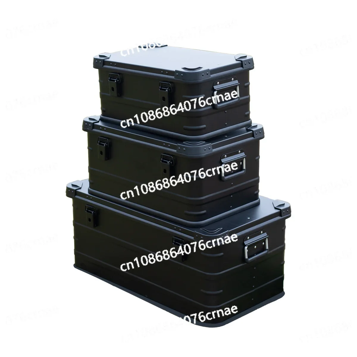 

Black Aluminum Alloy Storage , Camping Outdoor Aluminum , Camping Storage , Household Finishing Box, Car Trunk.